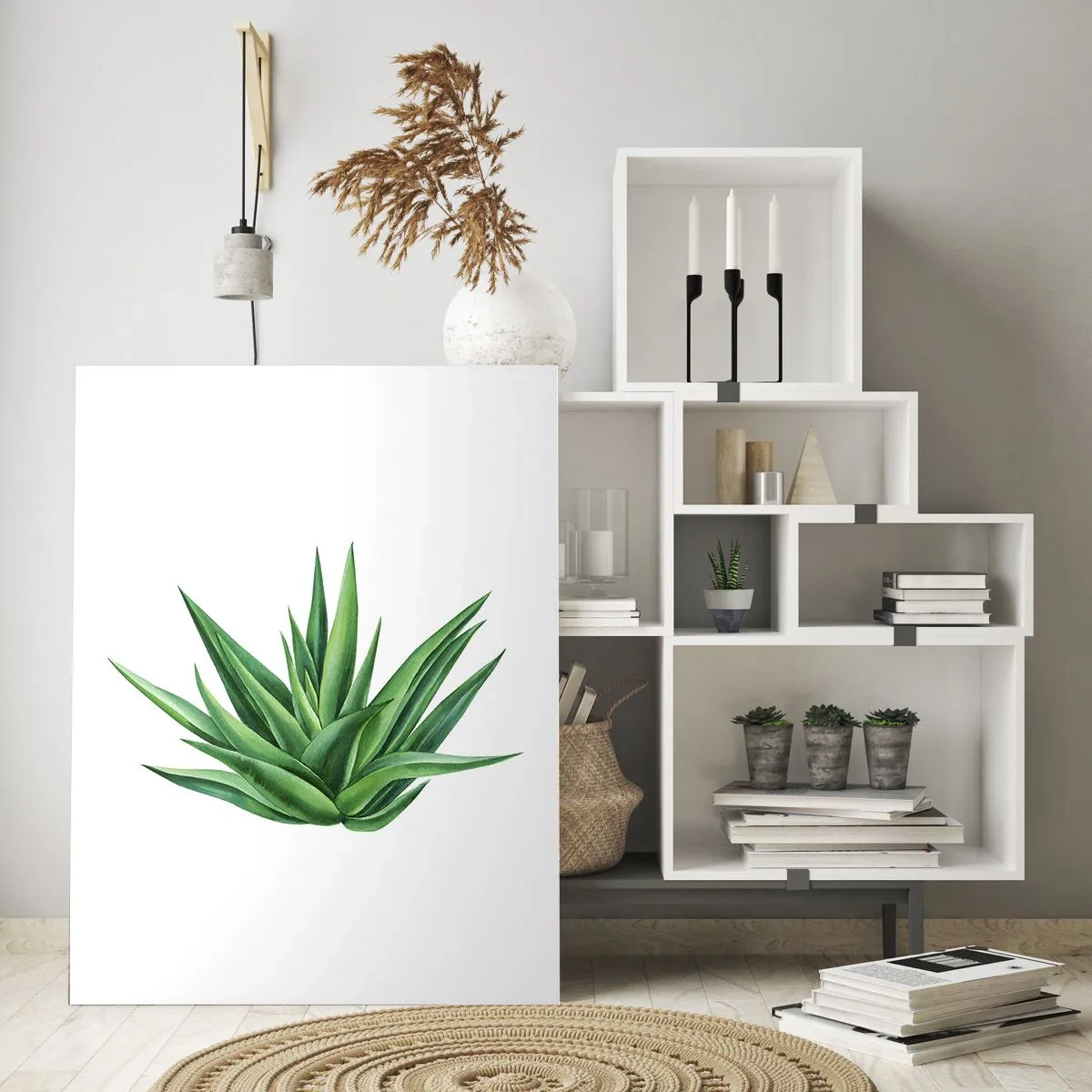 Billede på glas - Grøn - styrke - liv - 50x70 cm