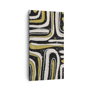 Lærredstryk - Billede på lærred - Komposition: stier og gyder - 55x100 cm