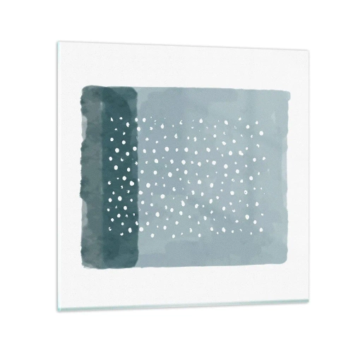 Billede på glas - Dyrket i blåt - 30x30 cm