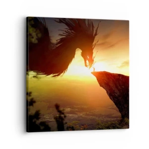 Lærredstryk - Billede på lærred - Dragedræber - 30x30 cm