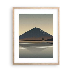 Plakat i ramme af lyst egetræ - Spejlrefleksion - 40x50 cm