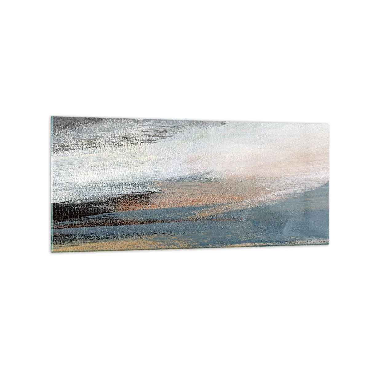 Billede på glas - Abstraktion: nordligt landskab - 120x50 cm