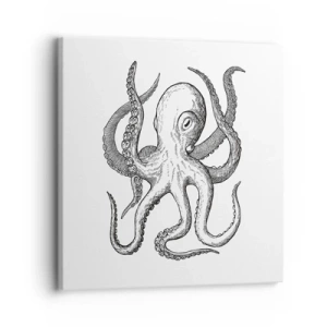 Lærredstryk - Billede på lærred - Dans med bølger - 30x30 cm