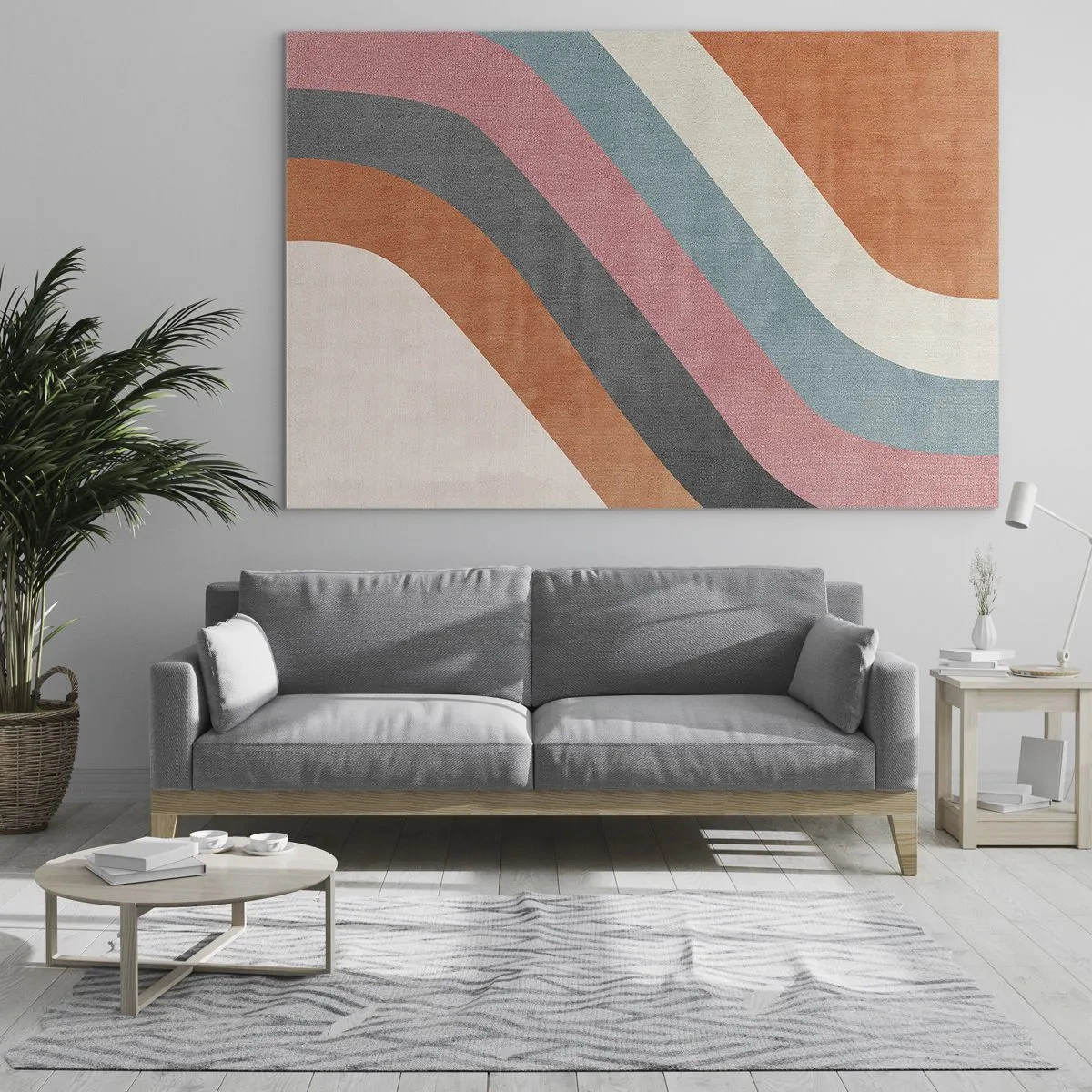 Billede på glas - Diagonal komposition - bevægelse - 120x80 cm