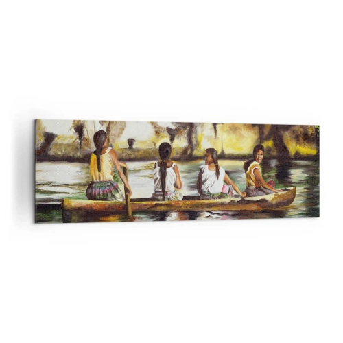Lærredstryk - Billede på lærred - I et polynesisk paradis - 160x50 cm