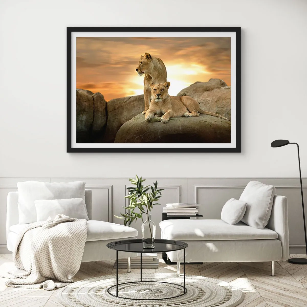 Plakat i sort ramme - Kongelig majestæt - 91x61 cm