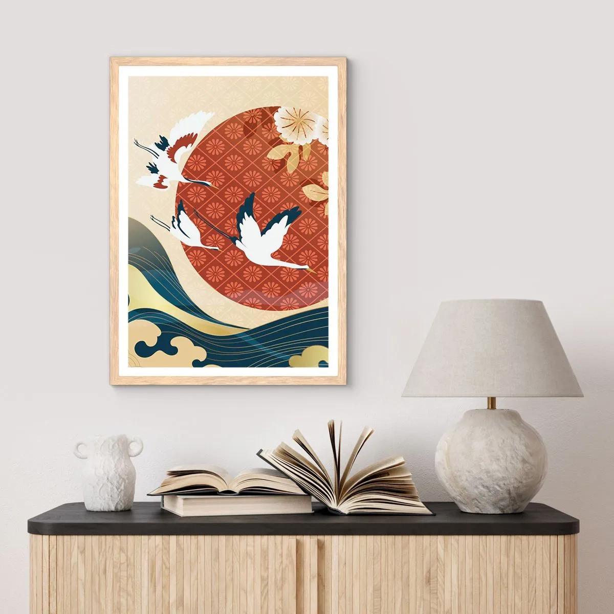 Plakat i ramme af lyst egetræ - Kompatibel manglende overensstemmelse - 61x91 cm