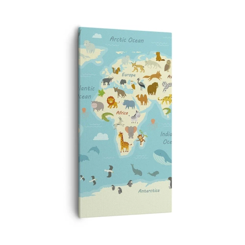 Lærredstryk - Billede på lærred - Gode naboer - 55x100 cm