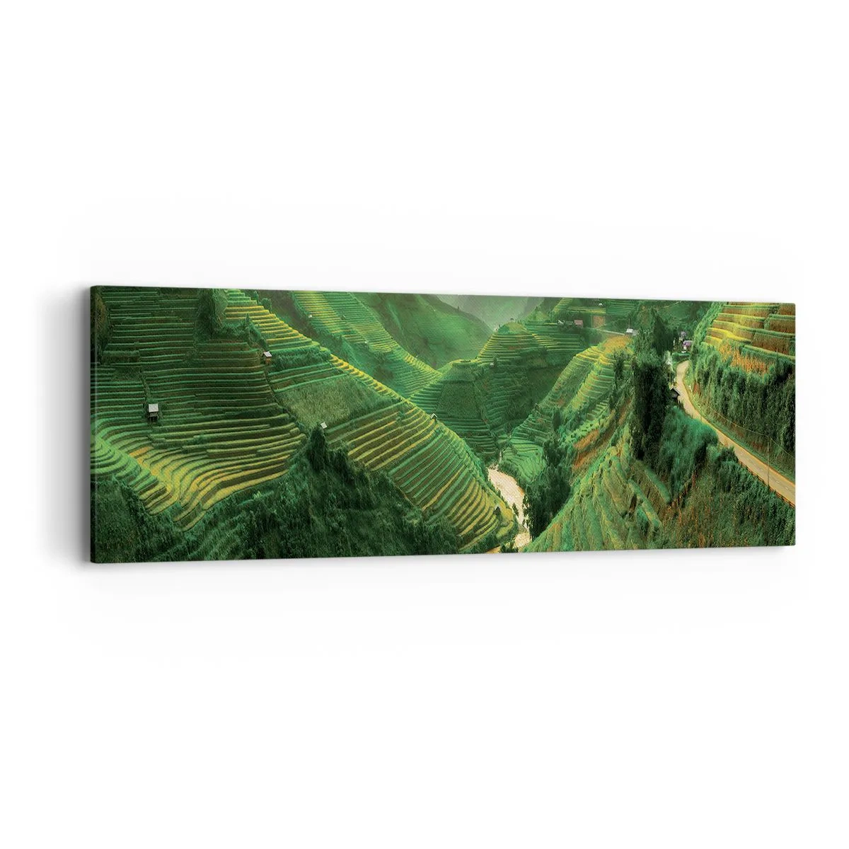 Lærredstryk - Billede på lærred - Vietnamesisk dal - 90x30 cm