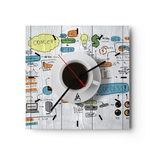 Vægur, Uret - Tid til en pause - 40x40 cm