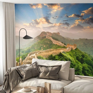Fototapet Selvklæbende Deluxe Sticker - Uforanderlig storhed - Landskab, Den kinesiske mur, Asien - 100x70 cm