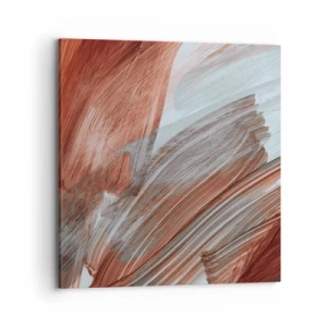 Lærredstryk - Billede på lærred - Efterårsagtig og blæsende abstraktion - 70x70 cm