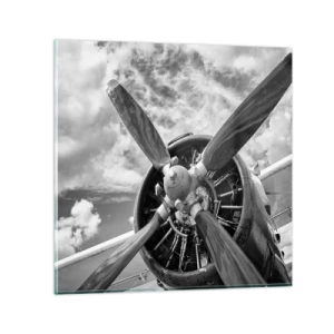 Billede på glas - Himmelens erobrer - 70x70 cm