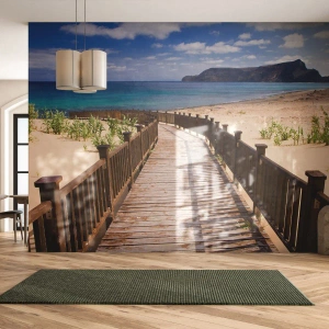 Fototapet Selvklæbende Deluxe Sticker - Tag mig med til de glade øer - Landskab, Strand, Madeira - 100x70 cm