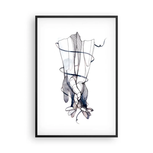 Plakat i sort ramme - En undersøgelse af berøring - 61x91 cm