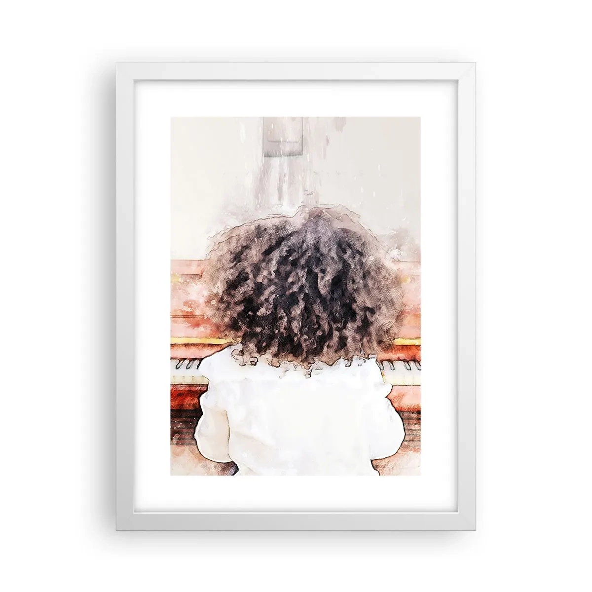 Plakat i hvid ramme - i et ny verden - 30x40 cm