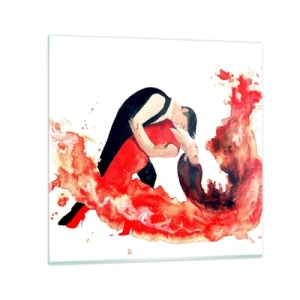 Billede på glas - Tango - en sensuel bølge - 30x30 cm