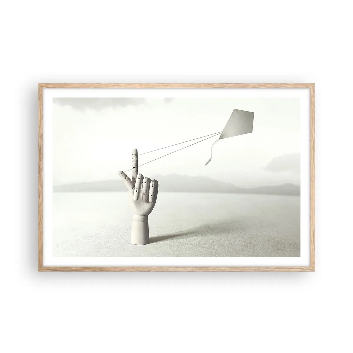Plakat i ramme af lyst egetræ - Styrkeprøve - 91x61 cm