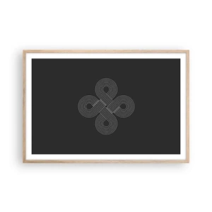 Plakat i ramme af lyst egetræ - I den keltiske ånd - 91x61 cm