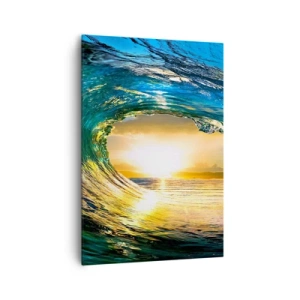 Lærredstryk - Billede på lærred - I smaragdgylden krystal - 70x100 cm