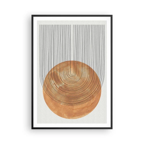 Plakat i sort ramme - En solrig komposition - 70x100 cm