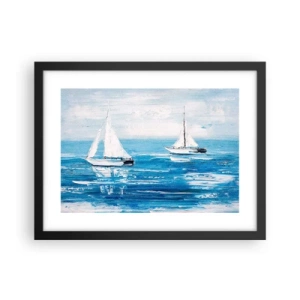 Plakat i sort ramme - Med en ven ved din side - 40x30 cm