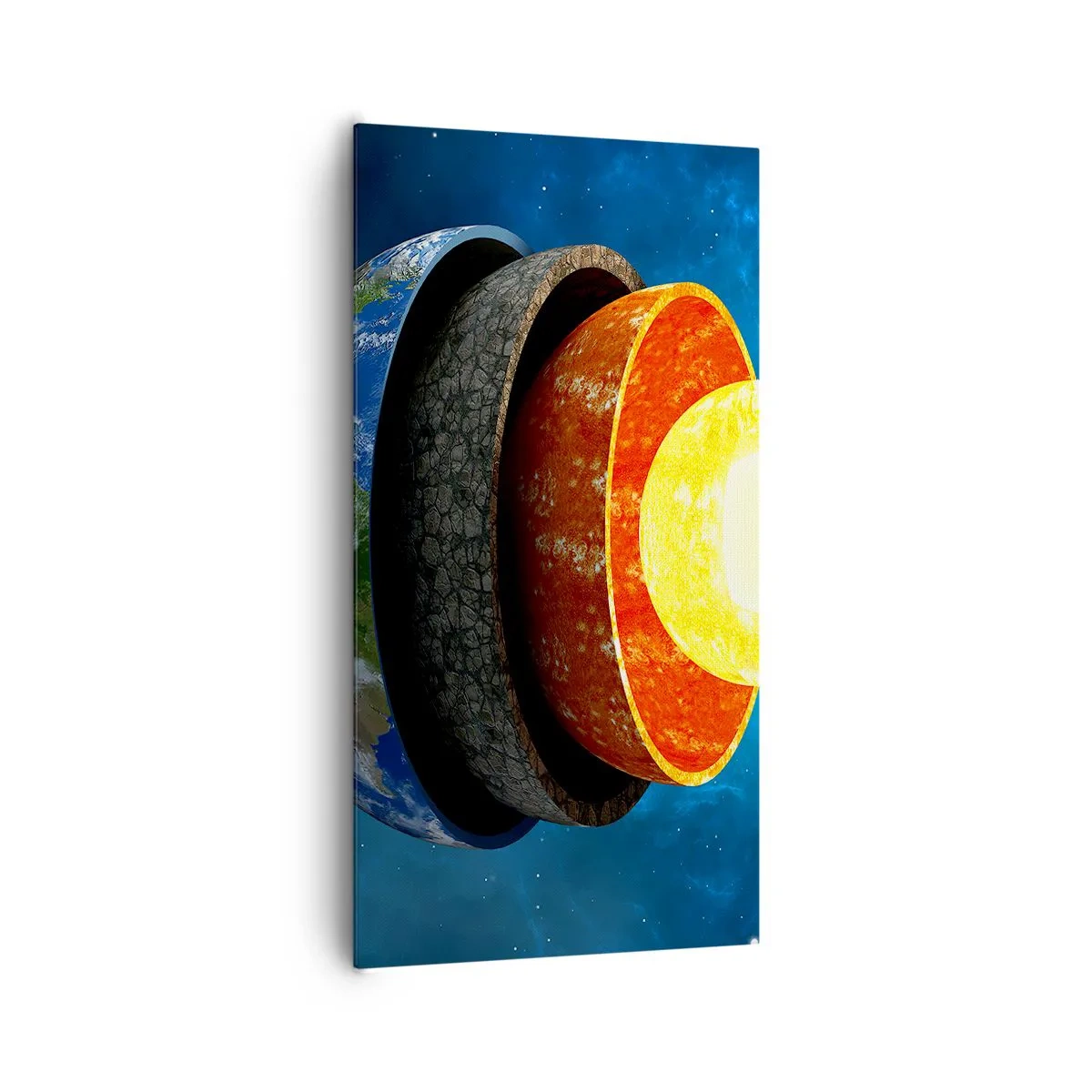 Lærredstryk - Billede på lærred - Ekspedition til jordens indre - 65x120 cm