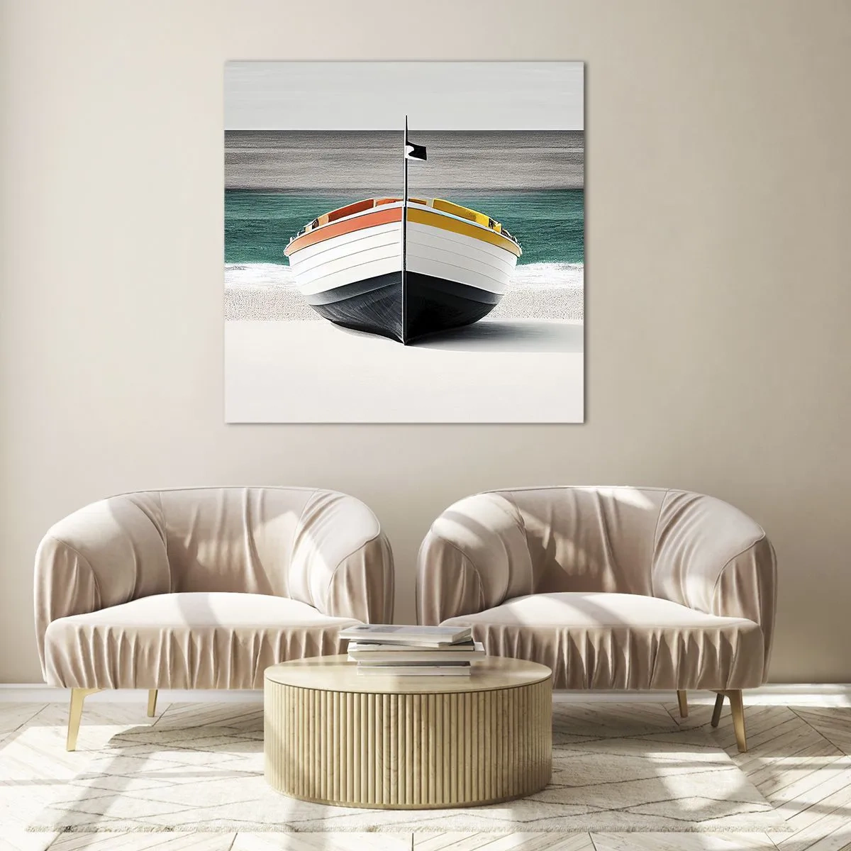 Billede på glas - På sin plads - 70x70 cm