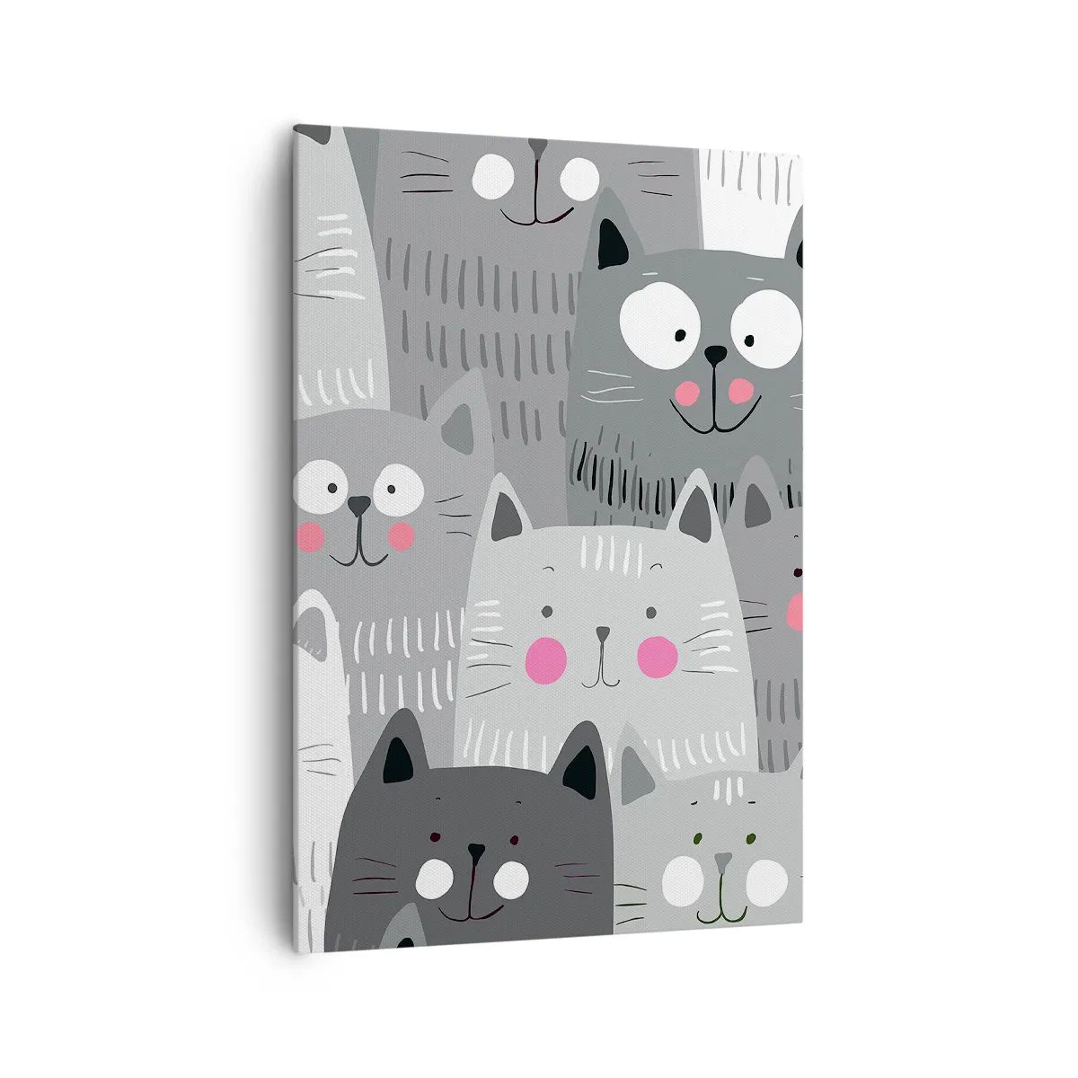 Lærredstryk - Billede på lærred - Kattens verden - 70x100 cm