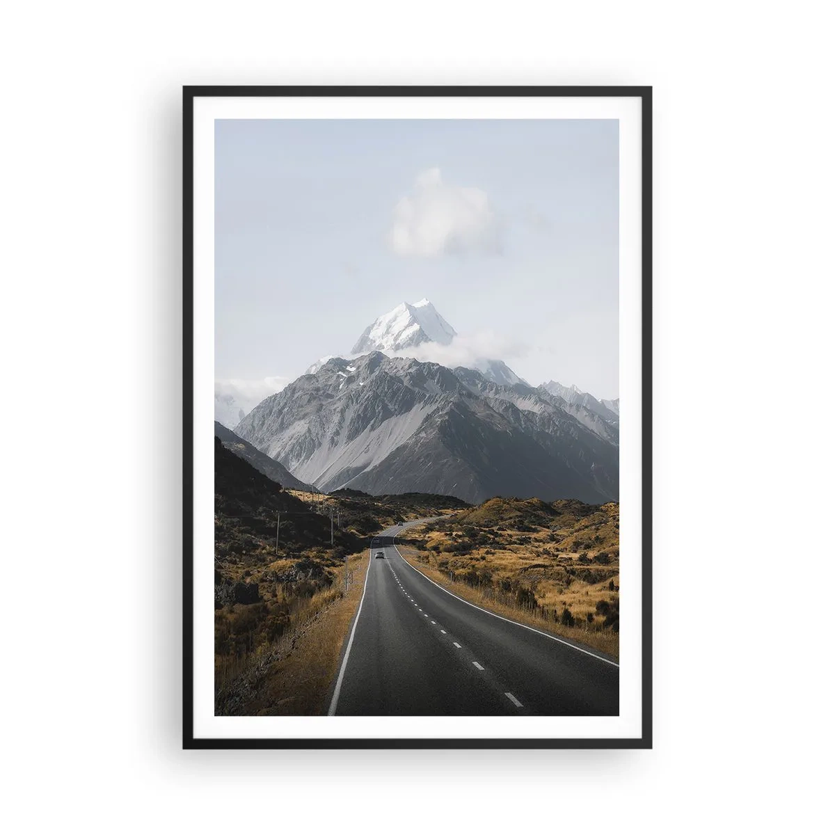 Plakat i sort ramme - Vejen til hjerte - 70x100 cm