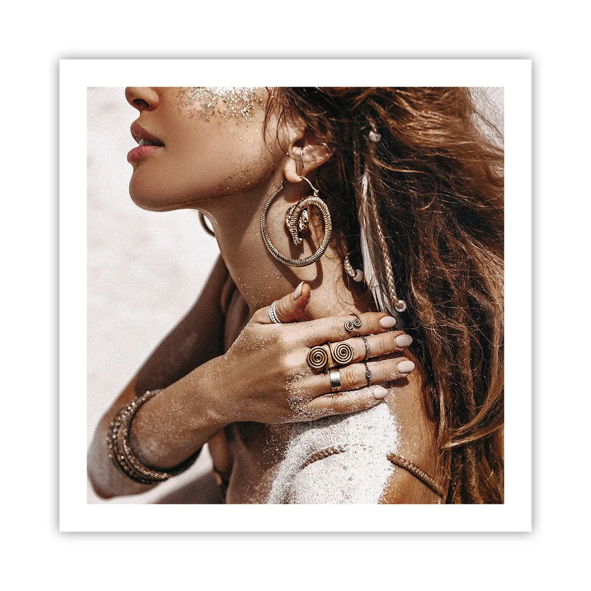 Plakat - Dronning af den vilde strand - 60x60 cm