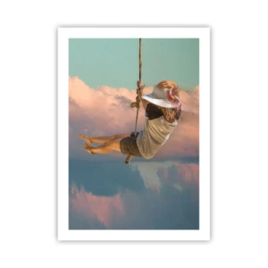 Plakat - Sjov i skyerne - 50x70 cm