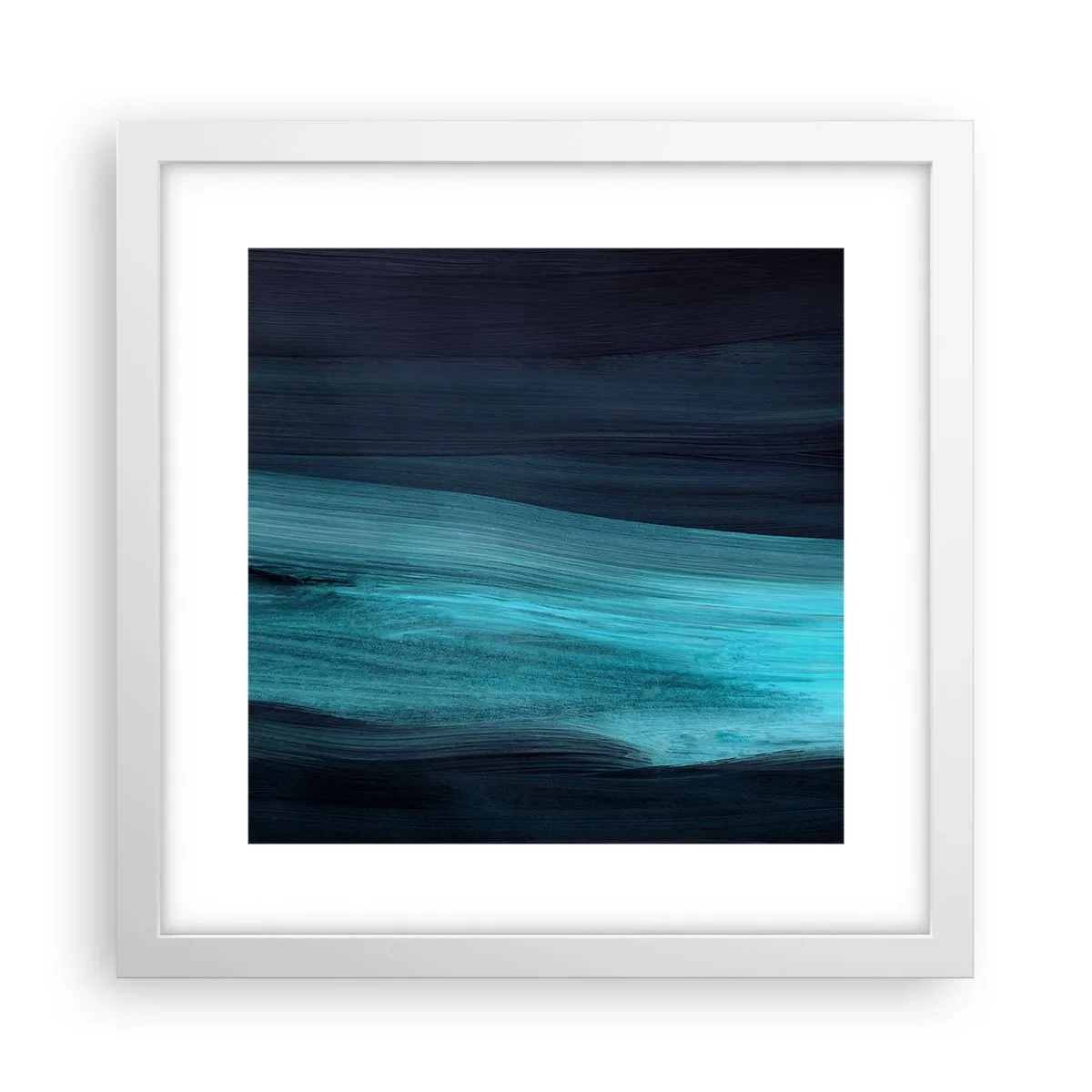 Plakat i hvid ramme - Svøm med strømmen - 30x30 cm