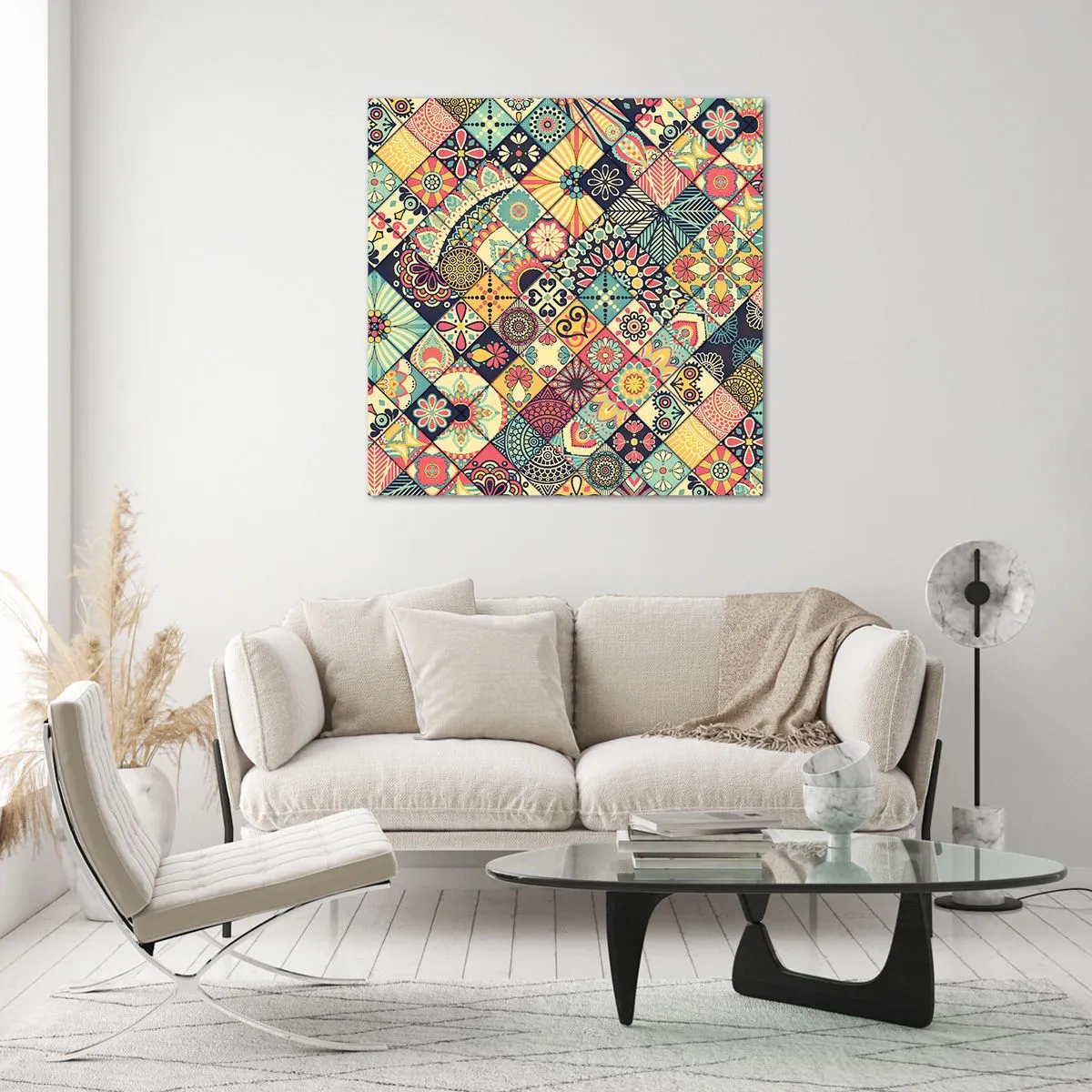 Billede på glas - Marokkansk stemning - 30x30 cm