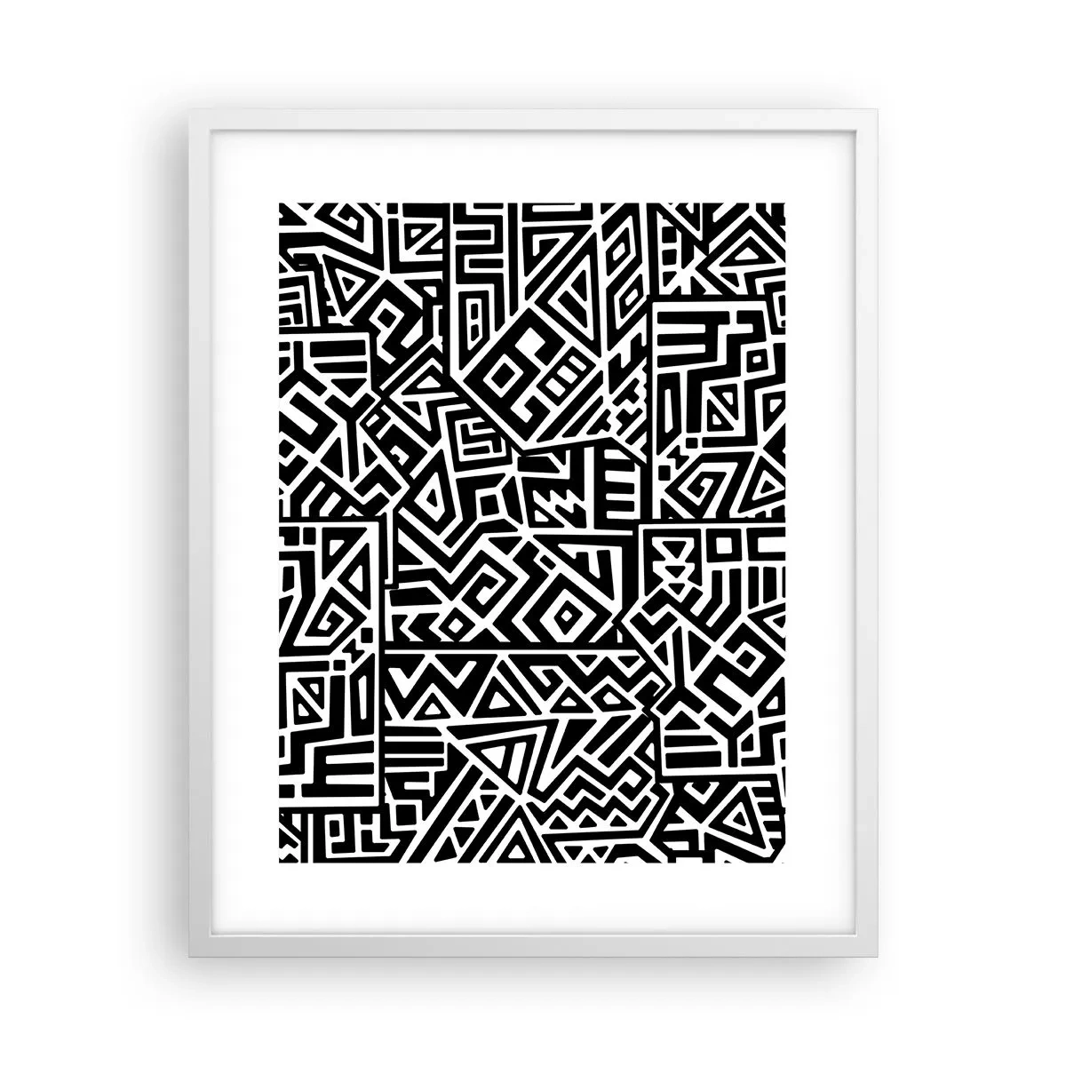 Plakat i hvid ramme - Præcolumbiansk sammensætning - 40x50 cm