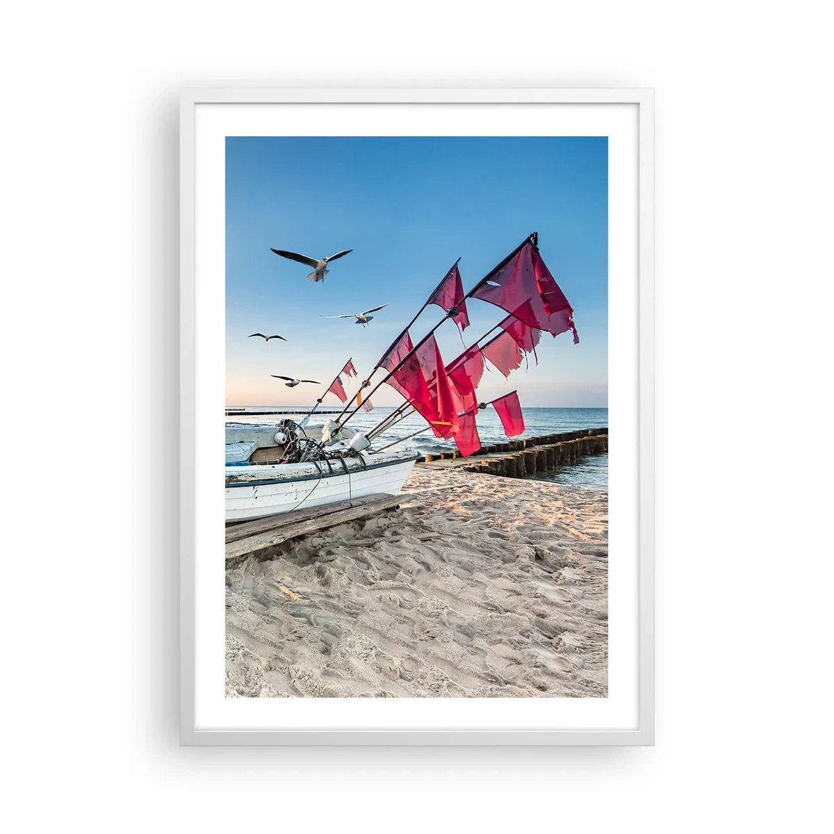 Plakat i hvid ramme - Et velfortjent hvil - 50x70 cm