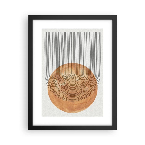 Plakat i sort ramme - En solrig komposition - 30x40 cm