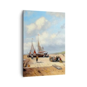 Lærredstryk - Billede på lærred - Efter en vellykket fangst - 50x70 cm
