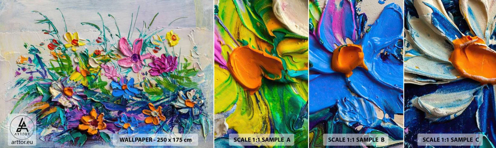 Fototapet Prøve Standard Eco - Overhovedet ikke et stilleben - Blomster, Buket blomster, Have - 100x30 cm