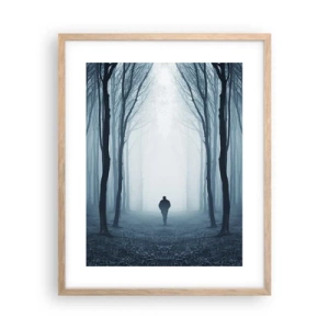 Plakat i ramme af lyst egetræ - Og alt sammen ganske enkelt - 40x50 cm