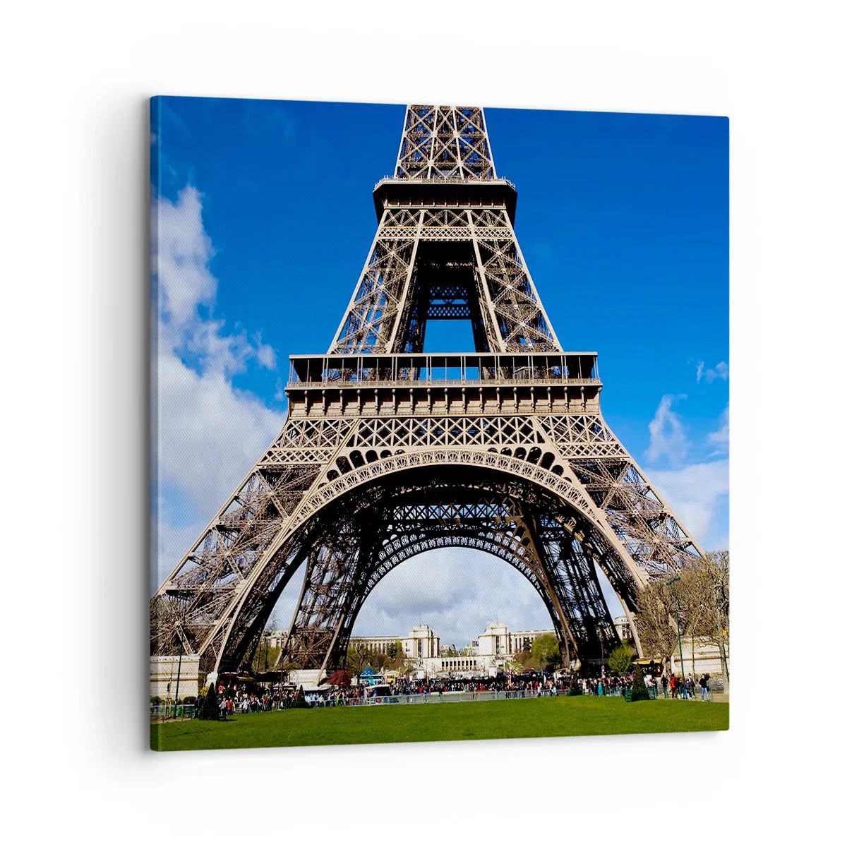Lærredstryk - Billede på lærred - Hele Paris ved hendes fødder - 60x60 cm