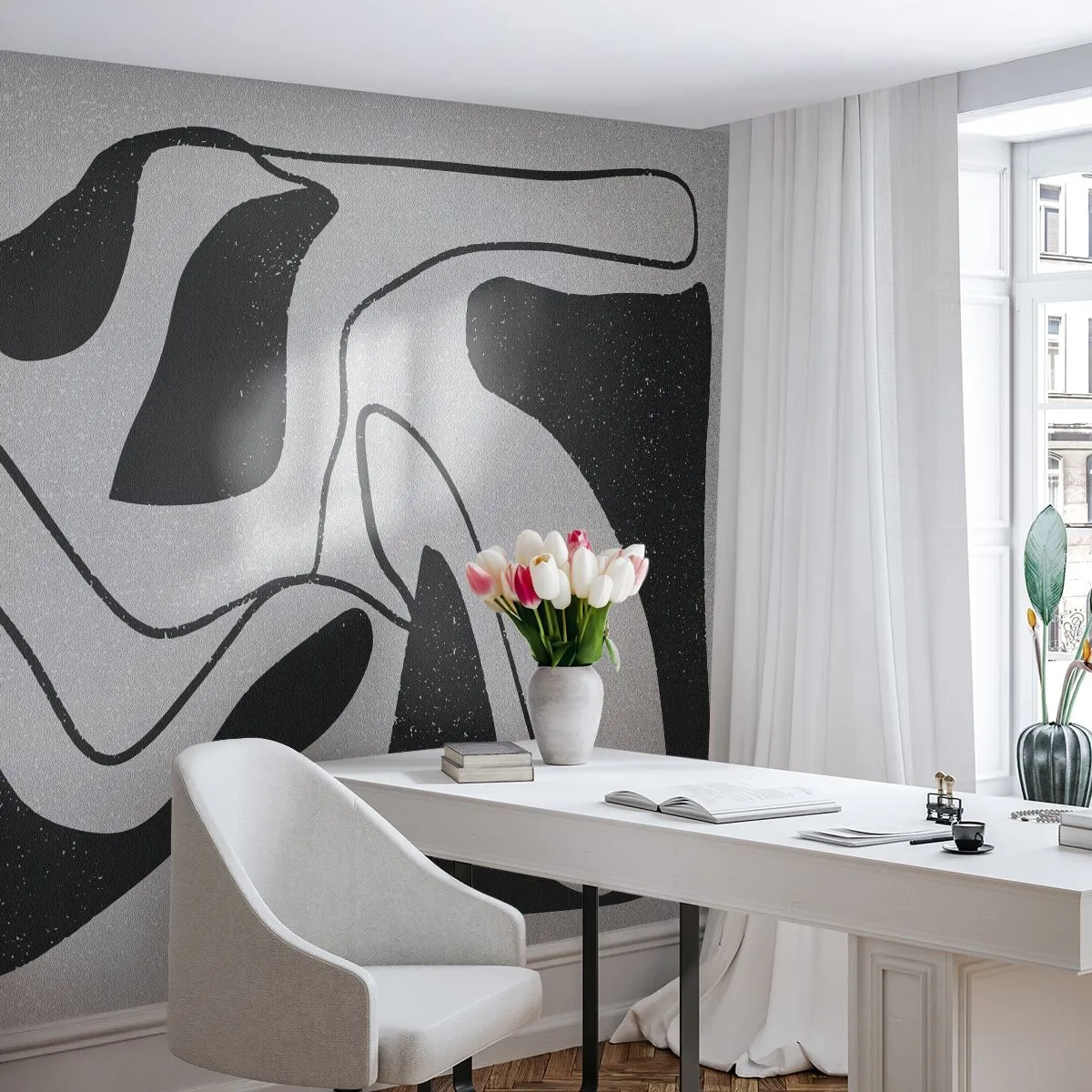 Fototapet Standard Eco - Abstrakt leg i en labyrint - Boho, Minimalisme, Stykke - 150x105 cm