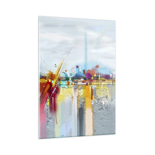 Billede på glas - Glædens bro over livets flod - 50x70 cm