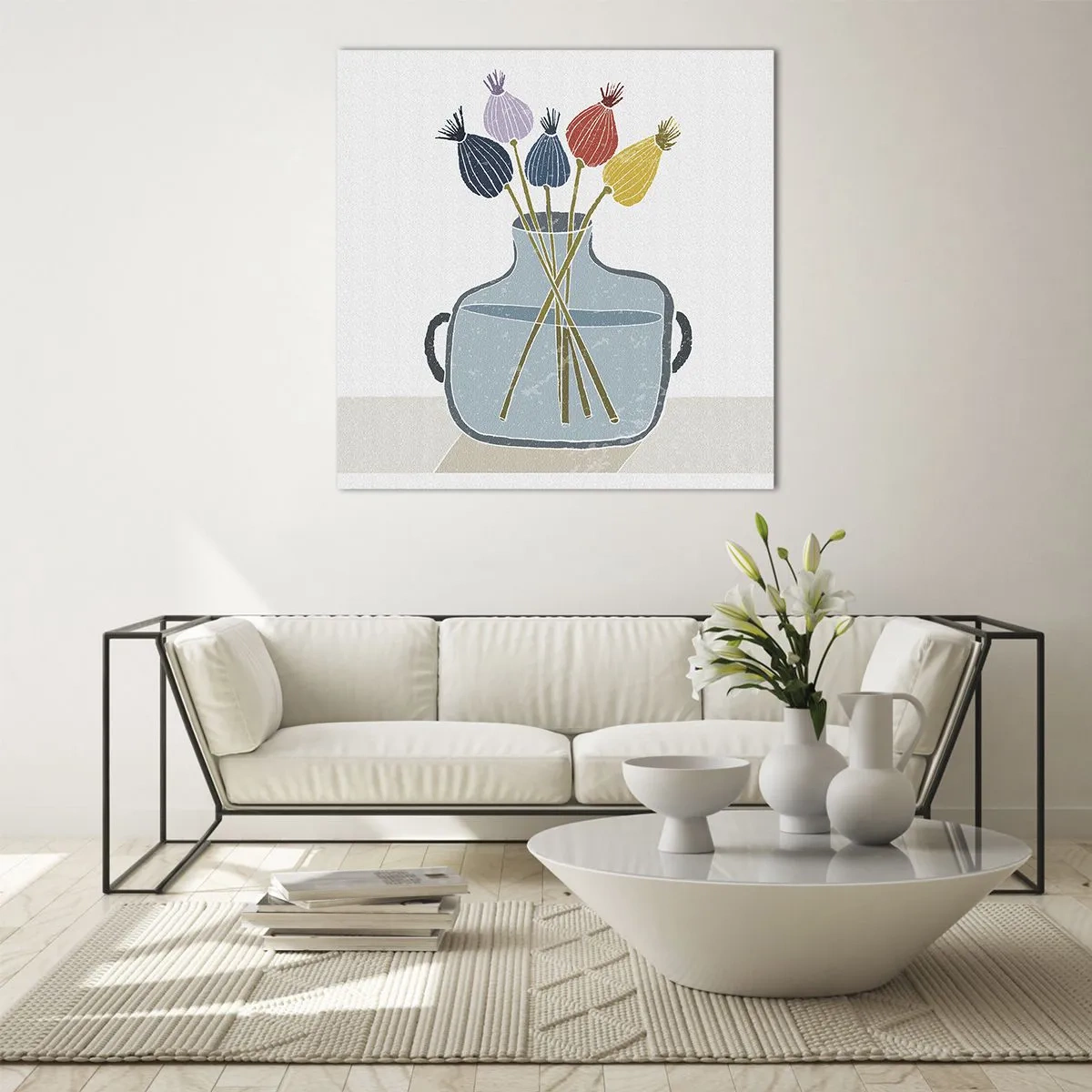 Billede på glas - Som et valmuefrø - 60x60 cm