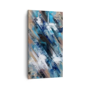 Lærredstryk - Billede på lærred - På en blå skråning - 45x80 cm