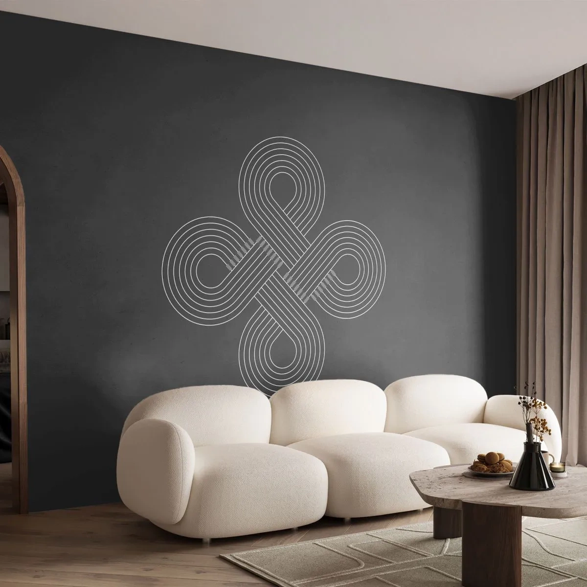 Fototapet Selvklæbende Deluxe Sticker - I den keltiske ånd - Abstraktion, Stykke, Minimalisme - 150x105 cm