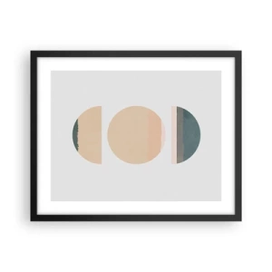 Plakat i sort ramme - Hjul for hjul - 50x40 cm