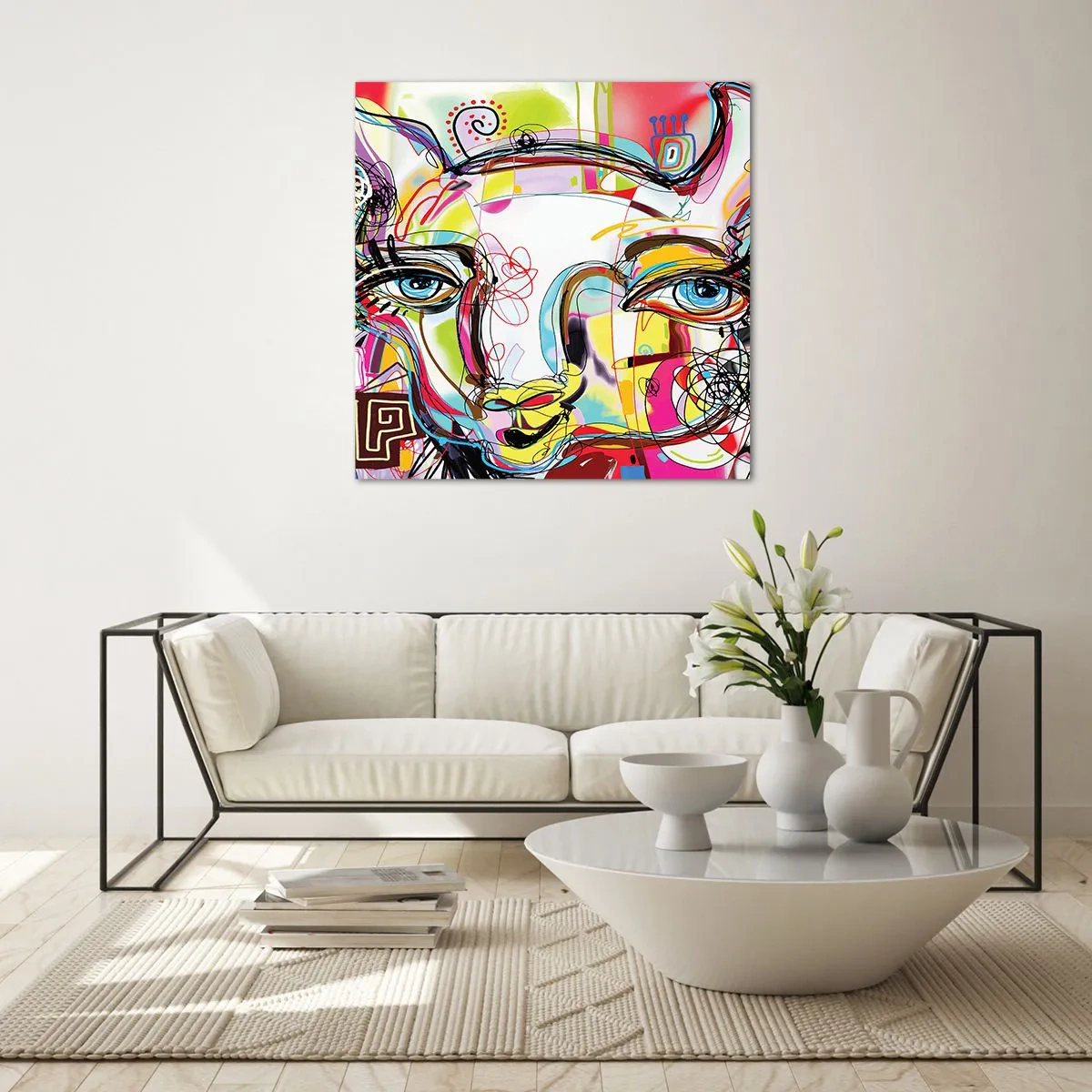 Billede på glas - Rigdommen ved katteeksamen - 60x60 cm