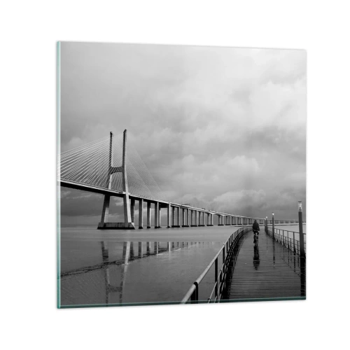 Billede på glas - Til hver, hvad han fortjener - 50x50 cm