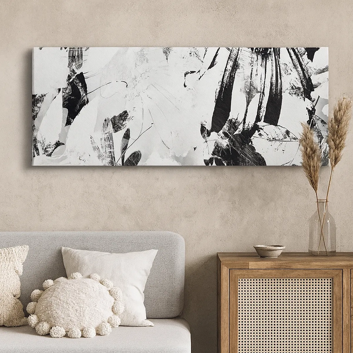 Lærredstryk - Billede på lærred - Efterår i det negative - 30x30 cm